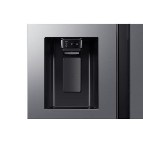  سامسونج ثلاجة بابين جانبية سعة 635 لتر، ماتور انفرتر موفر للكهرباء، لون معدني غير لامع 