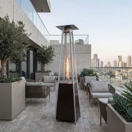  سمارتير مدفأة خارجية هرمية 44000 وحدة حرارية لون أسود 