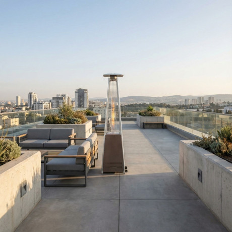  سمارتير مدفأة خارجية هرمية 44000 وحدة حرارية لون أسود 