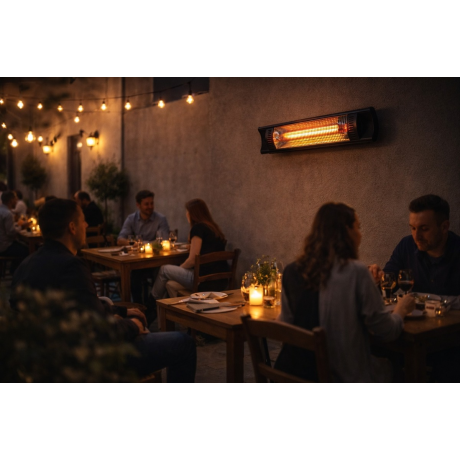  سمارتير مدفأة خارجية Patio Solis بقدرة 2500 واط لون أسود 