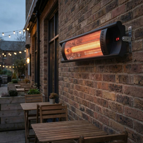  سمارتير مدفأة خارجية Patio Solis بقدرة 2500 واط لون أسود 