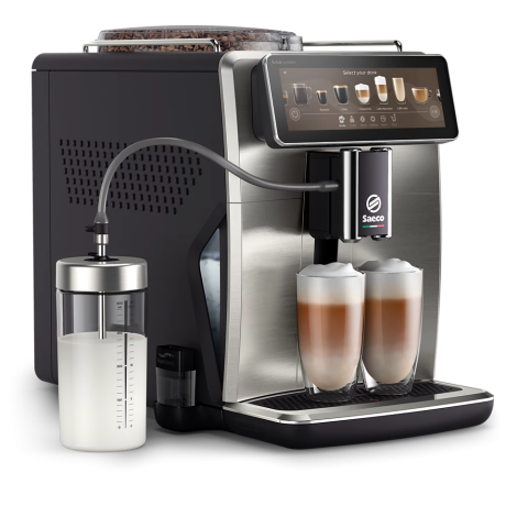  سايكو ماكينة قهوة أوتوماتيكية Xelsis Suprema، 22 مشروباً، شاشة 7.8 بوصة، معدن أسود 