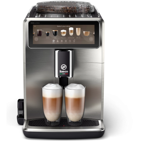  سايكو ماكينة قهوة أوتوماتيكية Xelsis Suprema، 22 مشروباً، شاشة 7.8 بوصة، معدن أسود 