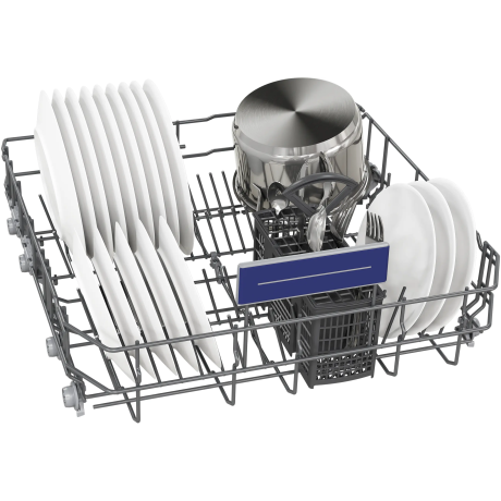  سيمنز جلاية 6 برامج، سعة 14 طقم، ماتور انفرتر عديم الاحتكاك موفر للكهرباء، 3 رفوف، ستانلس أسود. 