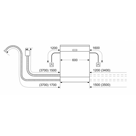  سيمنز جلاية بلت إن، 6 برامج، سعة 14 طقم، 3 رفوف. 