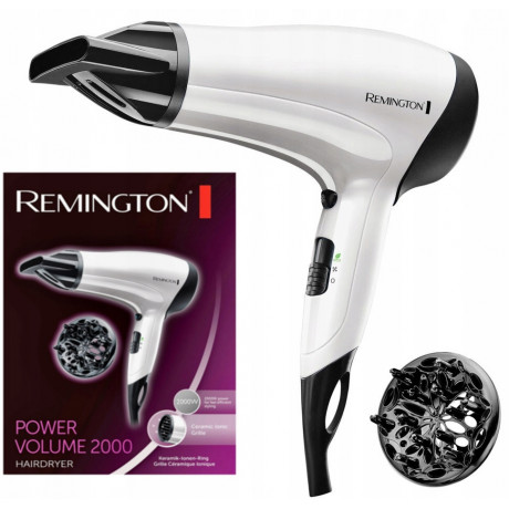  Remington Hair Dryer 2000W, 2 Speed Settings, White Color. 