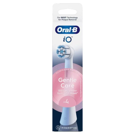  أورال-بي رؤوس فرشاة iO Sensitive متوافق مع فرش الأسنان Oral-B iO، عبوة 4 قطع، ابيض 