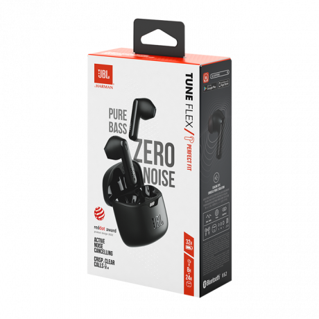  JBL Earbuds On-Ear True Wireless Water Resistant & Sweatproof Noise Cancelling Black. 