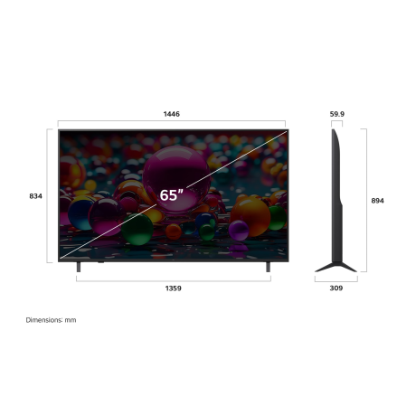  إل جي تلفزيون UHD فئة UA85 حجم 65 بوصة بدقة 4K UHD ذكي بنظام تشغيل WebOS. 