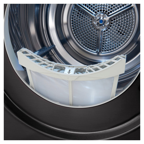  إل جي نشافة سعة 9 كغم، نظام مضخة حرارية موفر للكهرباء، 14 برنامج، أسود. 