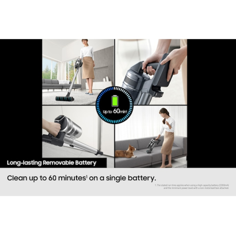  سامسونج مكنسة كهربائية لاسلكية  Jet 85، بقوة 210 واط، أزرق. 