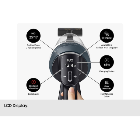  سامسونج مكنسة كهربائية لاسلكية  Jet 85، بقوة 210 واط، أزرق. 