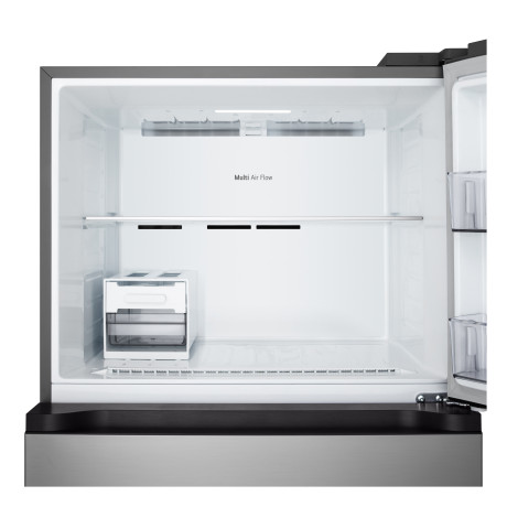  إل جي ثلاجة سعة 656 لتر، ماتور انفرتر موفر للكهرباء، لون فضي. 