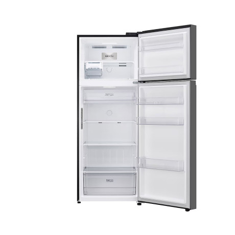  إل جي ثلاجة سعة 493 لتر، ماتور انفرتر موفر للكهرباء، زجاج أسود. 