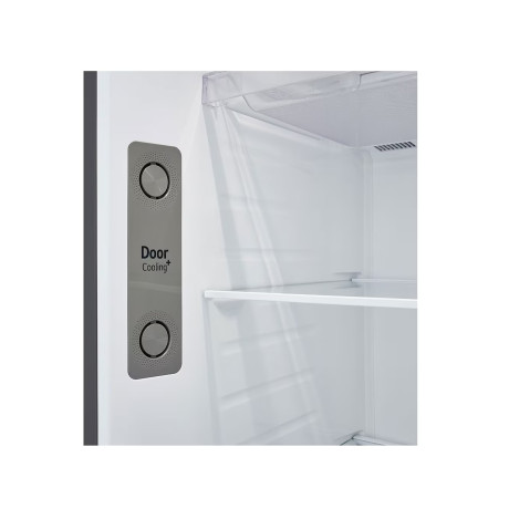  إل جي ثلاجة سعة 493 لتر، ماتور انفرتر موفر للكهرباء، زجاج أسود. 