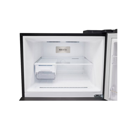  إل جي ثلاجة سعة 493 لتر، ماتور انفرتر موفر للكهرباء، زجاج أسود. 