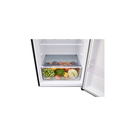  إل جي ثلاجة سعة 493 لتر، ماتور انفرتر موفر للكهرباء، زجاج أسود. 