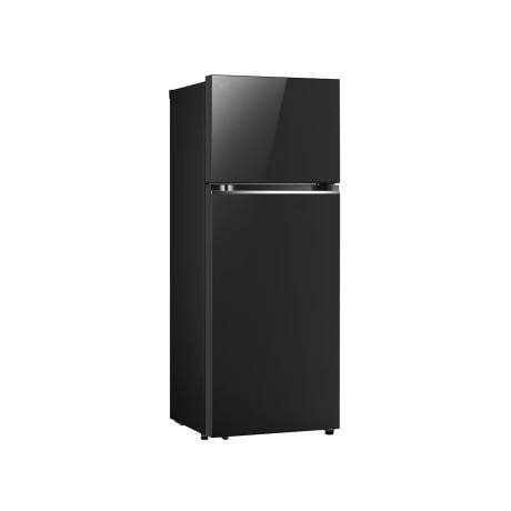  إل جي ثلاجة سعة 493 لتر، ماتور انفرتر موفر للكهرباء، زجاج أسود. 