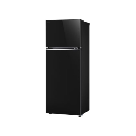  إل جي ثلاجة سعة 493 لتر، ماتور انفرتر موفر للكهرباء، زجاج أسود. 