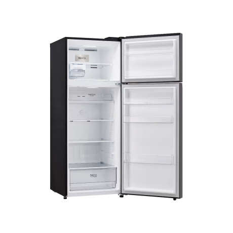  إل جي ثلاجة سعة 493 لتر، ماتور انفرتر موفر للكهرباء، زجاج أسود. 