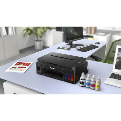 Canon Printer G3411 Pixma All-in-One (Print, Copy, Scan) Inkjet Wi-Fi Color printing Refillable Ink Tank Black 