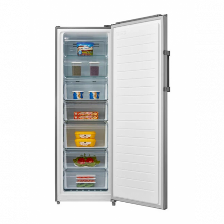 Midea Freezer 7 Drawer, Gross Capacity 240 Ltr, No Frost Technology, Convertible Into A Refrigerator, Stainless Steel. 