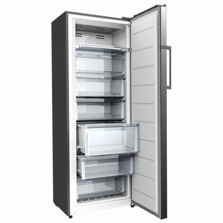 Midea Freezer 7 Drawer, Gross Capacity 240 Ltr, No Frost Technology, Convertible Into A Refrigerator, Stainless Steel. 