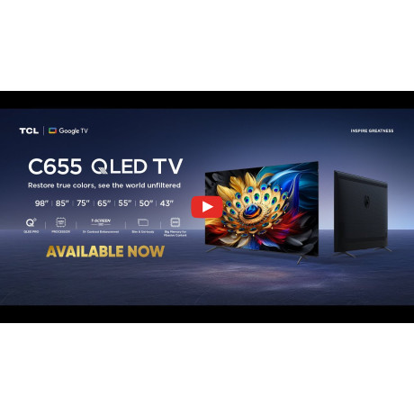  تي سي إل تلفزيون QLED فئة C6 حجم 65 بوصة 4K UHD ذكي بنظام تشغيل جوجل تي في. 